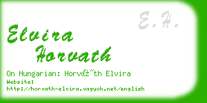 elvira horvath business card